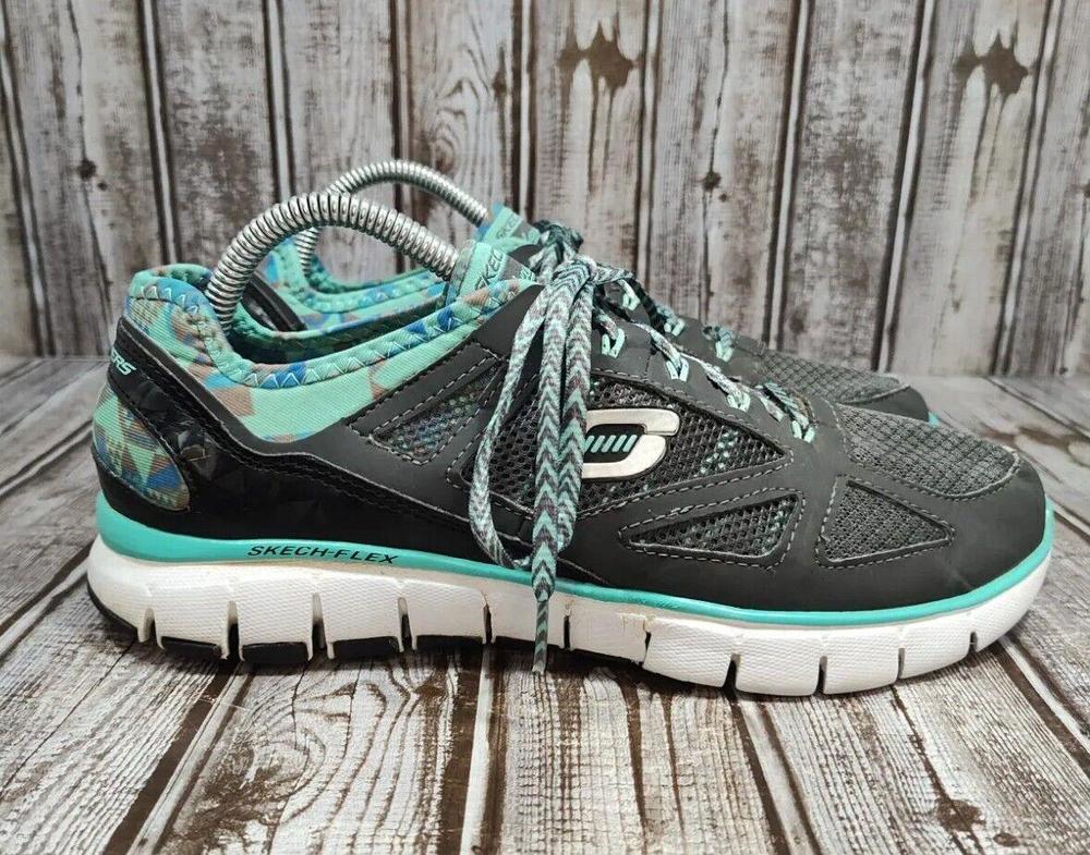 Skechers Skech Flex Ultimate Women's Size 9.5 Running Shoes Teal 12126 - Picture 4 of 12